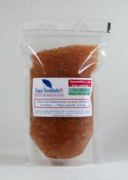 CAÇA UMIDADE LARANJA (ÂMBAR), A GRANEL - BAG HERMÉTICO COM 500g