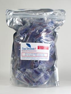 CAÇA UMIDADE AZUL, PET, 10g - BAG COM 80 SACHÊS, EM PET TRANSPARENTE