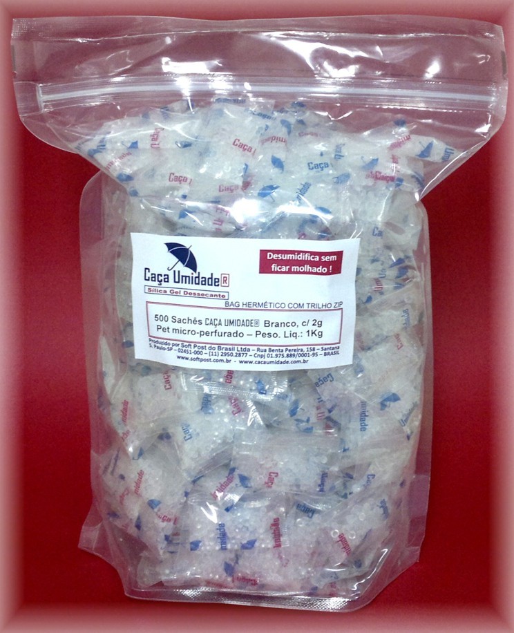 CAÇA UMIDADE BRANCO PET - Bag c/ 500 SACHÊS 2g - PET