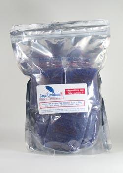 CAÇA UMIDADE AZUL, PET, 50g - BAG COM 08 SACHÊS PET TRANSPARENTES, COM 50g